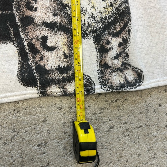 Vintage “Locker Shop” wayyy oversized mock neck leopard sweatshirt excellent con - Picture 11 of 14